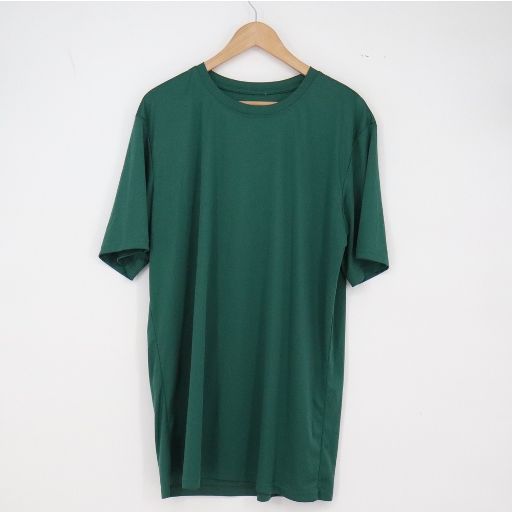 Unbranded T-Shirt Mens XL Athletic Short Sleeve Green Solid Activewear Excellent